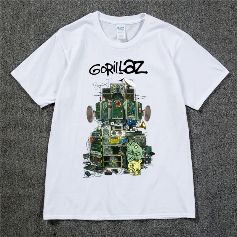 Maglietta Gorillaz Maglietta Uk Gorillazs Maglietta Hip-Hop Alternativa Musica Rap Maglietta The Now-Now New Album T-Shirt