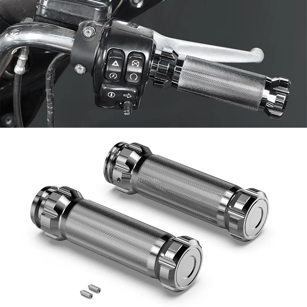 Manopole Per Manubrio Cromate Per Harley Road King Road Glide Street Glide Electra Glide Tri Glide Ultra Limited 56248-08 56304-08