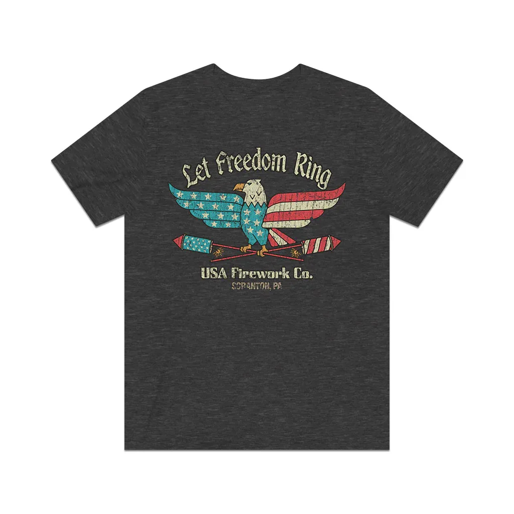T-Shirt Da Uomo Vintage Usa Firework Co. 1976