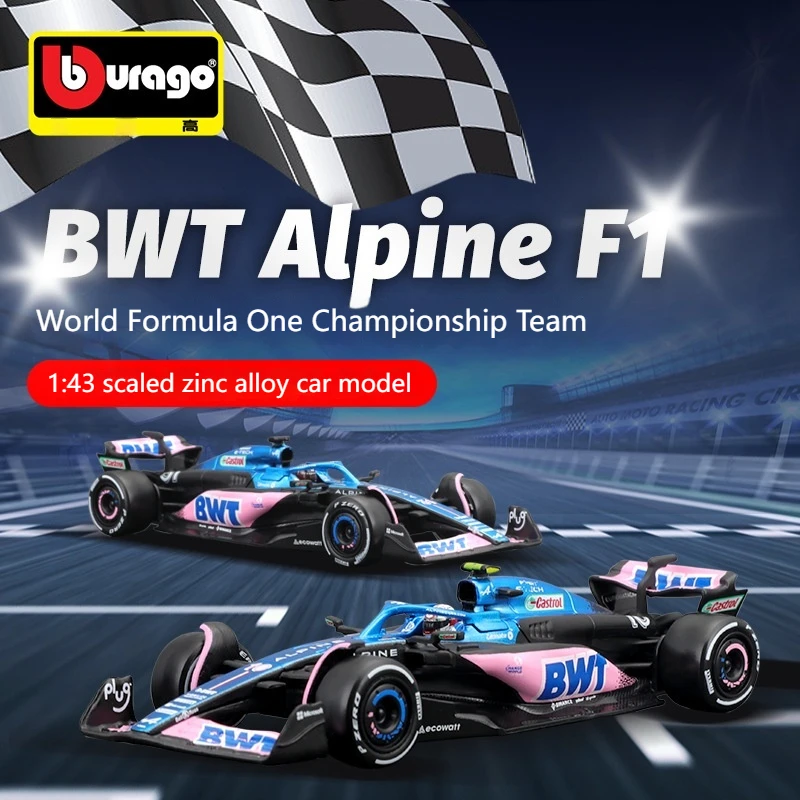 Bburago 1:43 Alpine F1 Car Model Bwt Alpine Simulation Diecast Model Alloy Car Model Formula Racing Car Toy Collect For Kid Gift