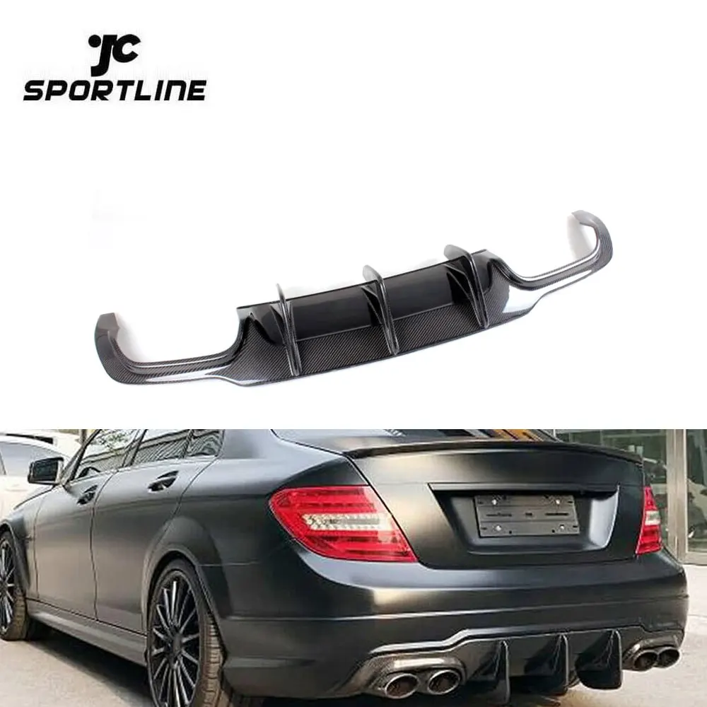 Forcarbon Fiber W204 C63 Diffusore Posteriore Big Fins Per Mercedes Benz C63 Amg Black Series 2012-2015