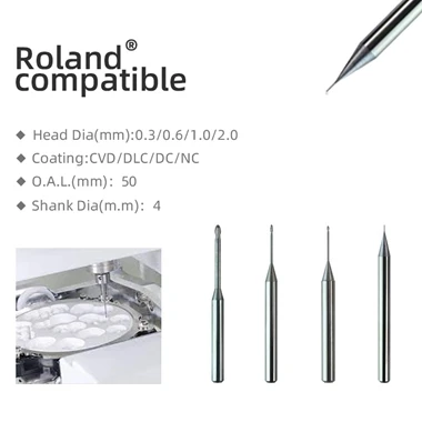 Fresa Roland Dwx50/51/52D Per Disco In Zirconia Con Capacità 800 Unità Sotto La Taglierina Per Rivestimento Cvd