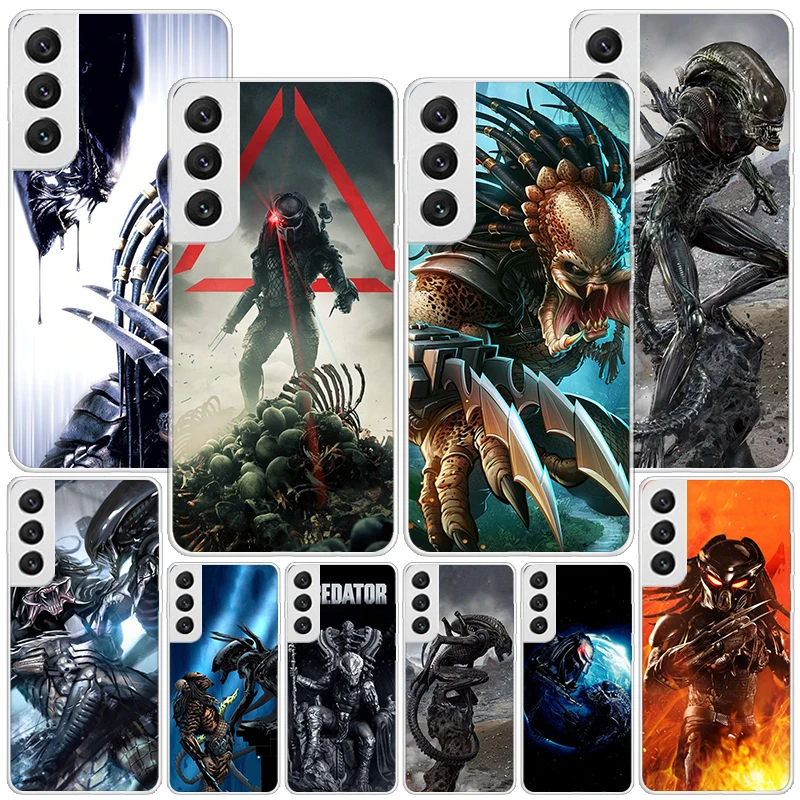 Custodia Phnoe Dipinta Alien Vs Predator Per Samsung Galaxy S23 S24 Ultra S22 Plus S21 S20 Fe S10E S10 S9 S8 + Cover Unica Coque