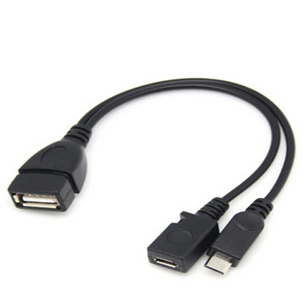 20Cm 2 In 1 Micro Usb Host Power Y Splitter Usb 2.0 Port Terminal Adapter Cavo Otg Per Fire Tv 3 O 2Nd Gen Fire Stick