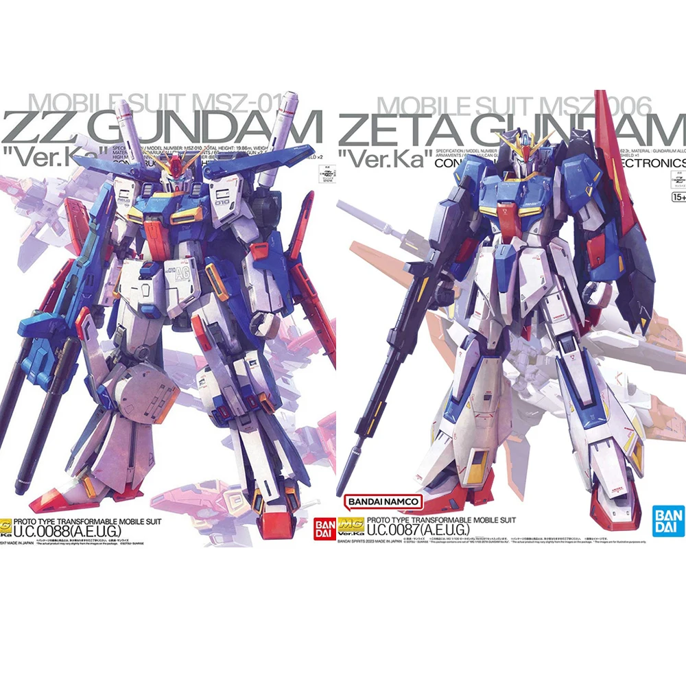 Bandai Mg 1/100 Zz Ver.Ka Unicorn Gundam-02 Banshee Zeta Unicorn Vgundam Full Armor Wing Zero Ew Hi-V-Gundam Assemblare Giocattoli Modello