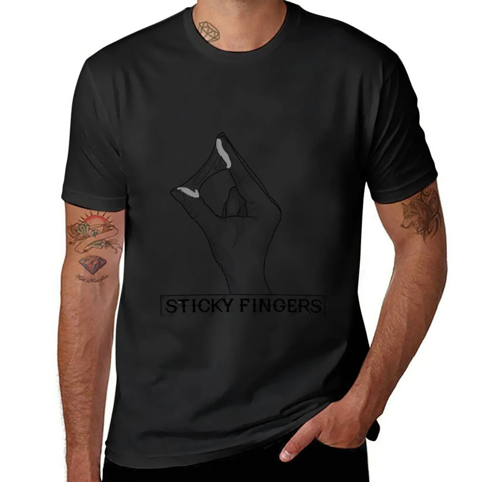 New Sticky Fingers T-Shirt Abbigliamento Vintage Magliette Personalizzate Felpe, Uomo