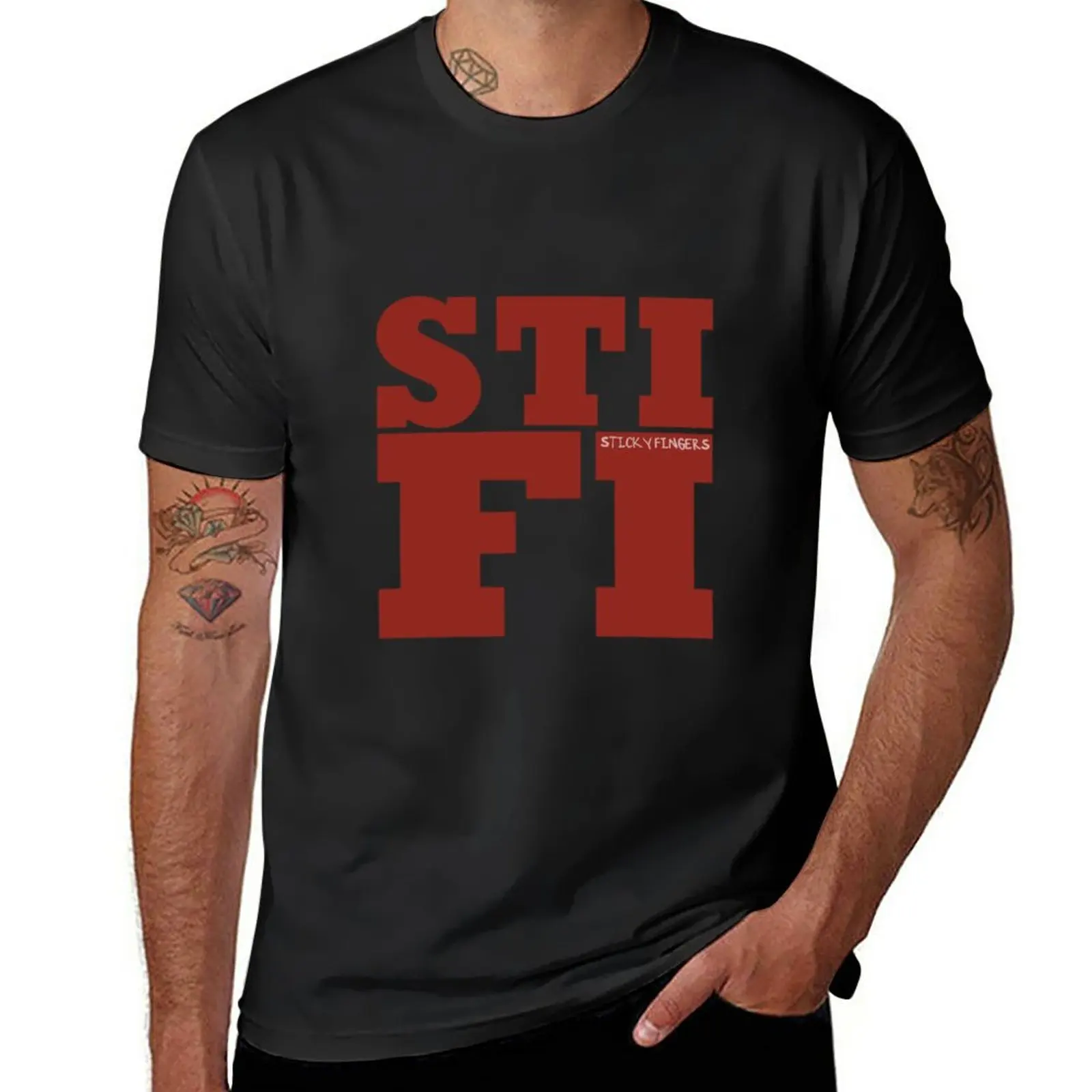 New Sticky Fingers Stifi T-Shirt New Edition T-Shirt T-Shirt Ad Asciugatura Rapida Per Uomo Cotone