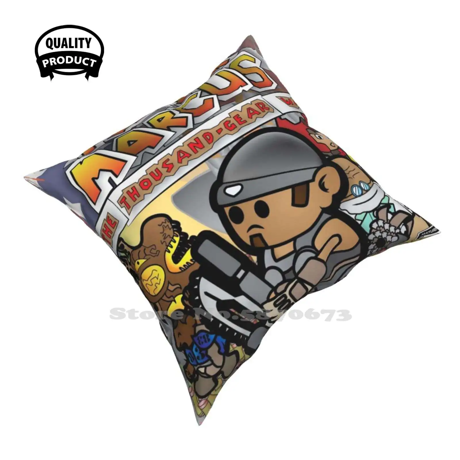 Paper Marcus: The Thousand-Gear War Throw Cushion Pillow Cover Paper Paper Thousand Year Door Gear Gears War Gow Ttyd Thousand
