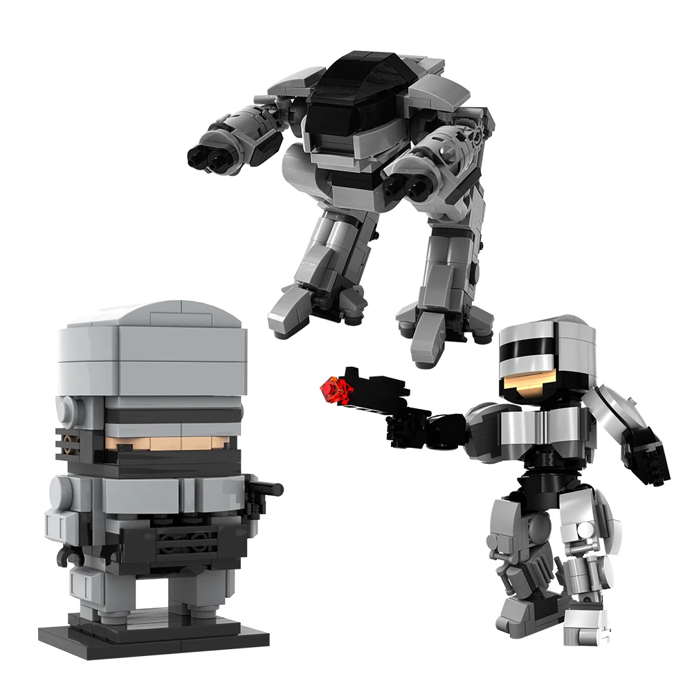 Gobricks Moc Classic Movies Robocopeds 1990 Modello Building Blocks Ed209 Esecuzione Robot Warrings Meccanici Polices Mattoni Giocattolo