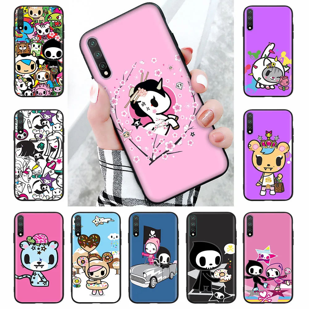 Per Il Caso Di Samsung S7 S8 S9 S10E Bordo A6 A7 A8 A9 J2 Prime J4 Core J5 J6 Più J7 Duo J8 Pro Nero Soft Cover Zr53 Tokidoki