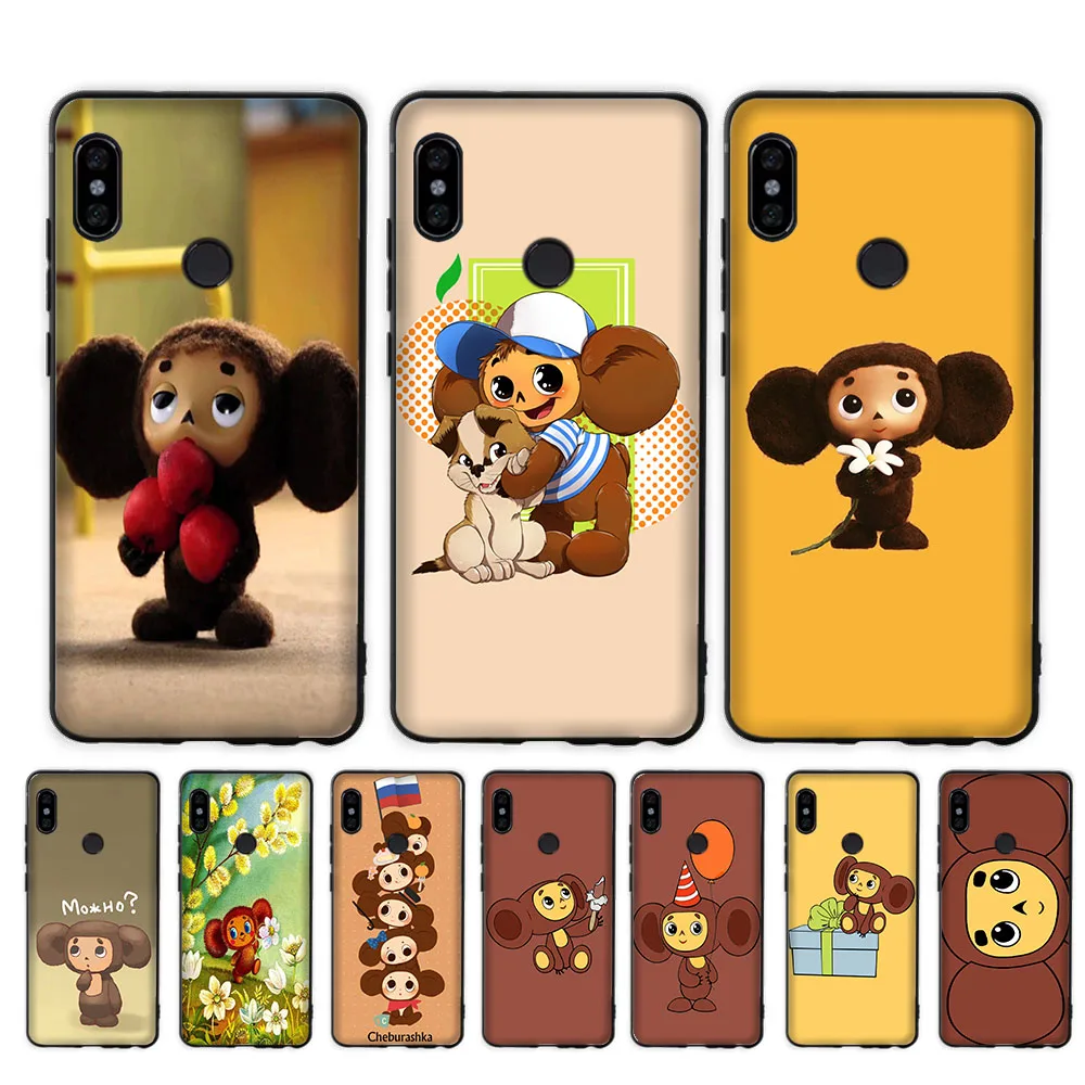 Per Il Caso Di Samsung S7 S8 S9 S10E Bordo A6 A7 A8 A9 J2 Prime J4 Core J5 J6 Più J7 Duo J8 Pro Nero Soft Cover Zr9 Cheburashka