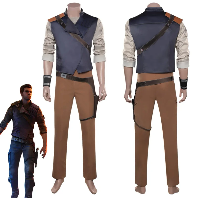 Jedi: Survivor Cal Kestis Costume Cosplay Per Uomini Adulti Abiti Halloween Carnival Party Suit