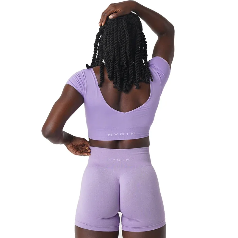 Nvgtn New Serene Seamless Bra Spandex Top Donna Fitness Elastico Traspirante Aumento Del Seno Biancheria Intima Sportiva Per Il Tempo Libero
