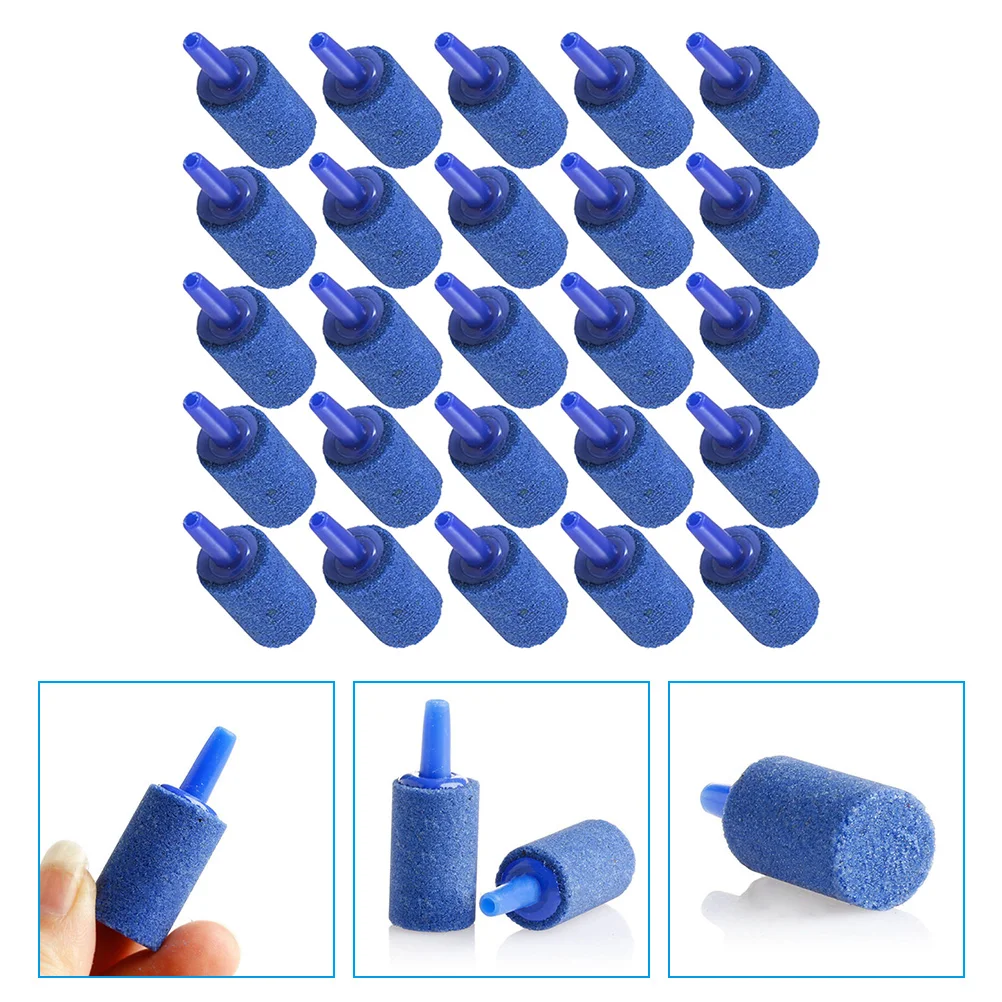 25 Pcs Fish Aquarium Air Stone Bubble Stones Small Airstone Per Forniture Serbatoi