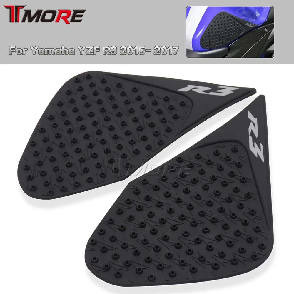 For Yamaha Yzf R3 2015-2017 Motorcycle Tank Pad Gas Tank Traction Pads Fuel Tank Grips Side Stickers Knee Grips Protector Decal