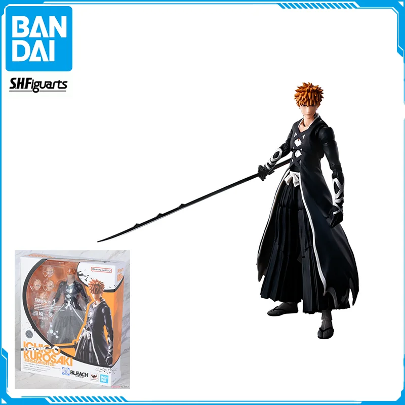 Disponibile Bandai S.H. Figuards Bleach Kurosaki Ichigo Original Genuine Anime Figure Model Toy Action Figures Collection Doll Pvc