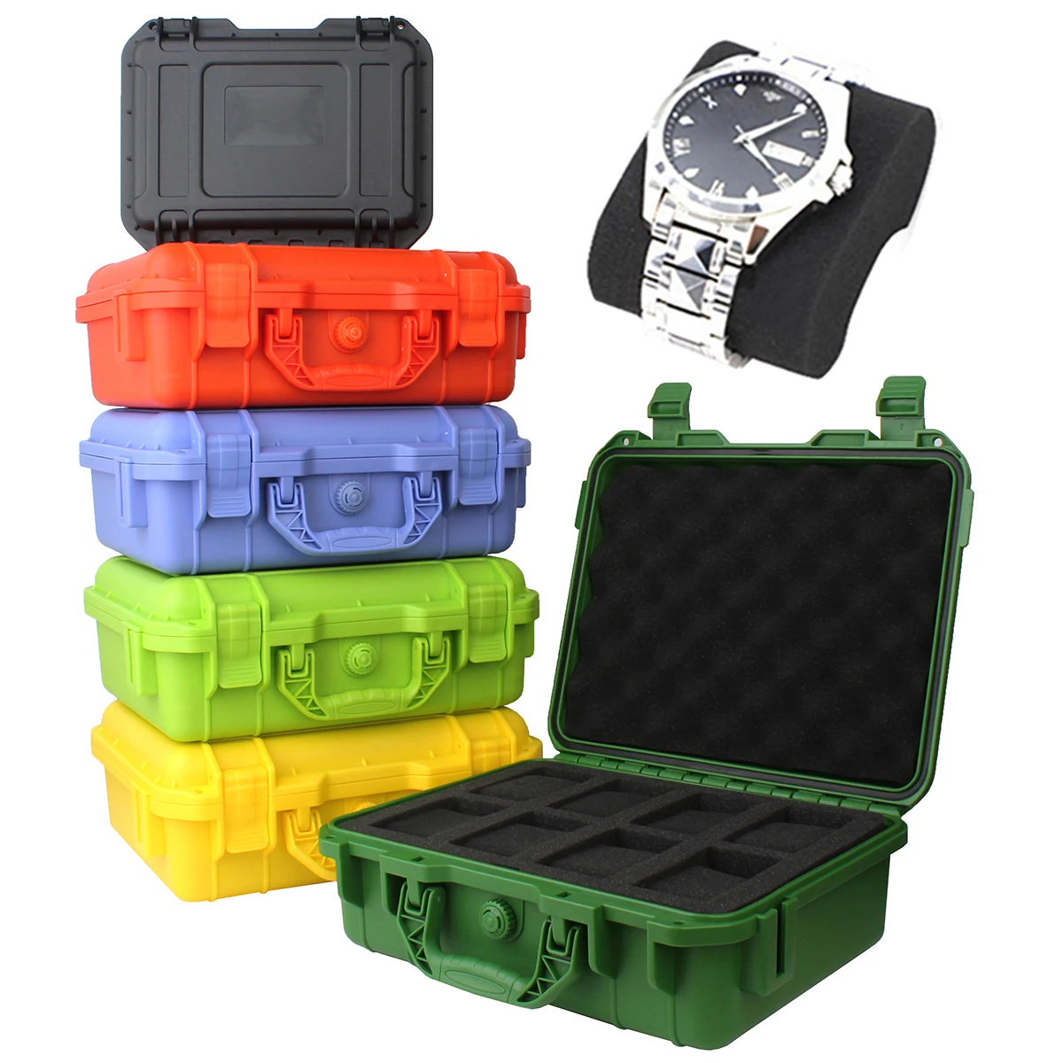 8-Grid High-End Watch Case Collection Watch Antique Protection Safety Box Spugna Colorata Addensata A Prova Di Umidità