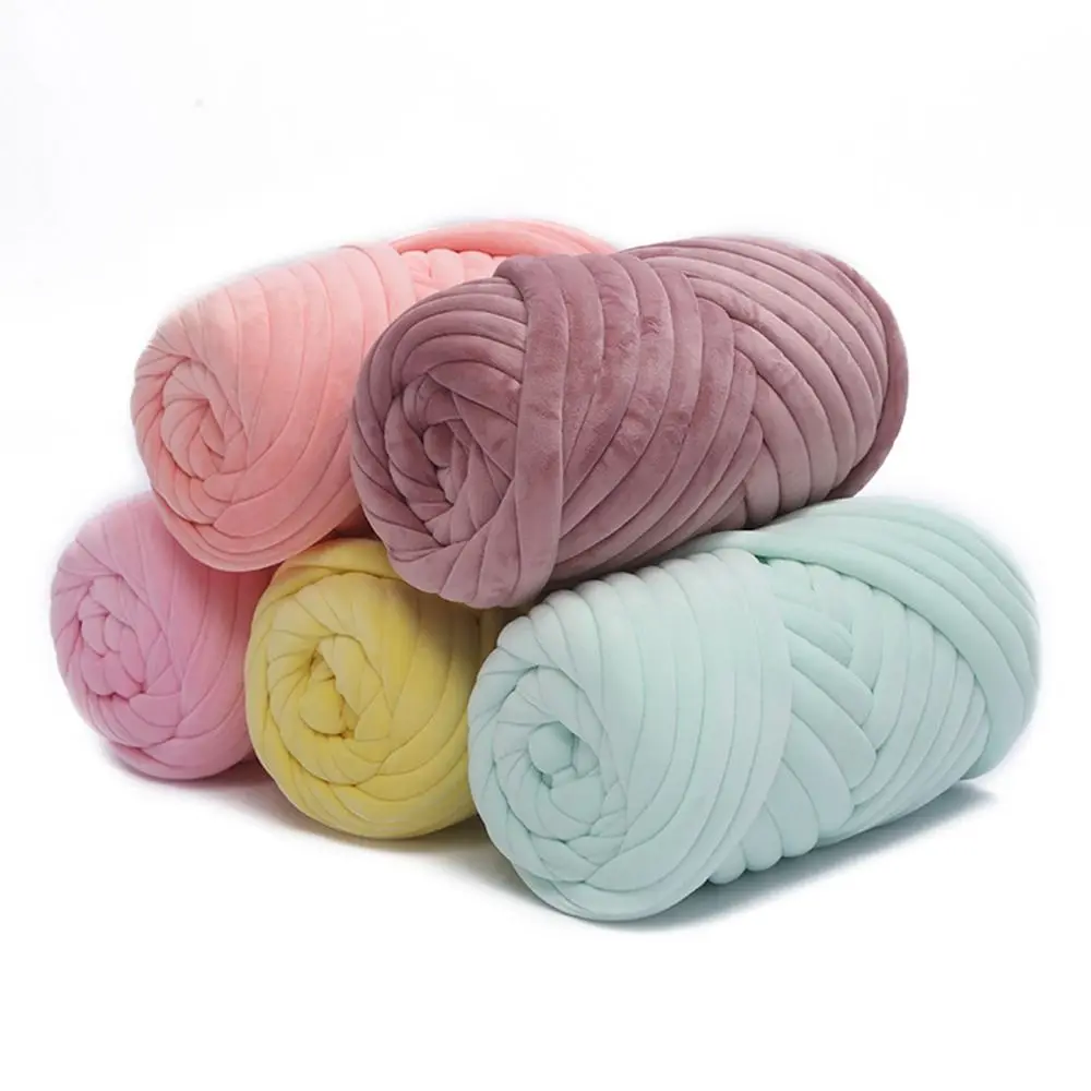 250/500G Per Tappeti Da Cesto Filato Da Cucito In Velluto Spesso Filato Intrecciato A Sfera Filato All'Uncinetto Fai Da Te Per Maglieria A Mano