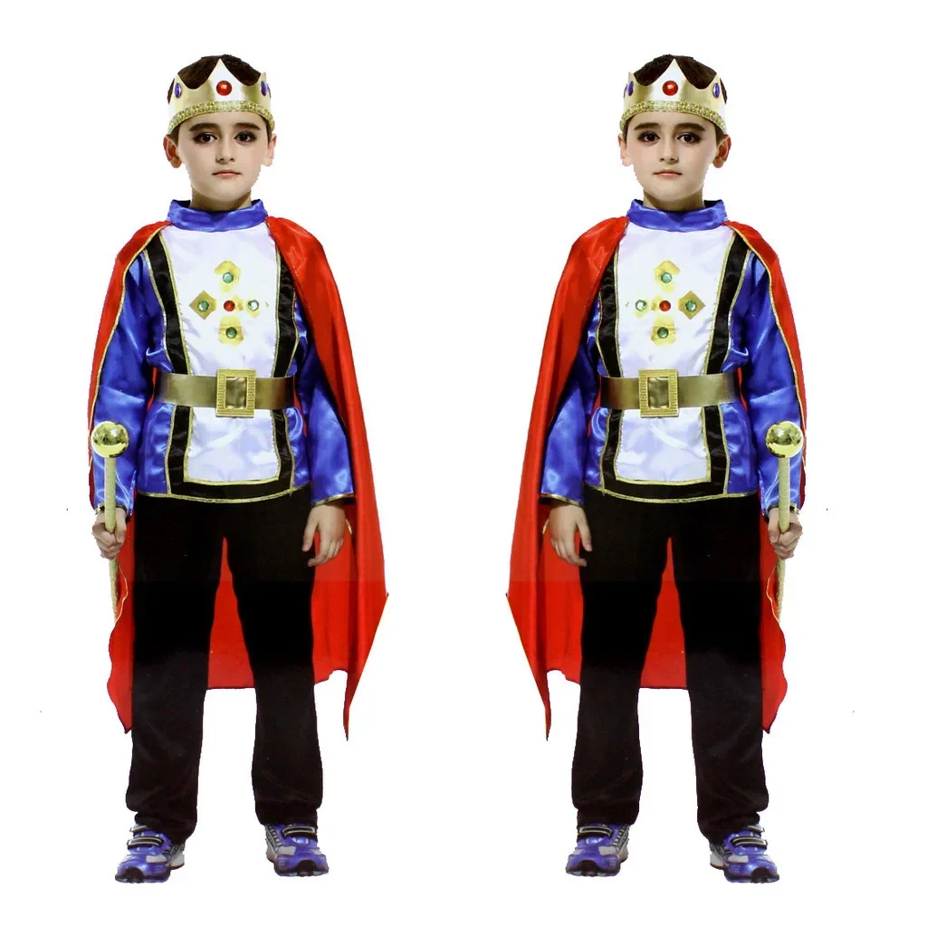 Bambini Ragazzi Halloween Purim Carnival The King Costume Cosplay Fantasia The Little Prince Masquerade Performance Clothes