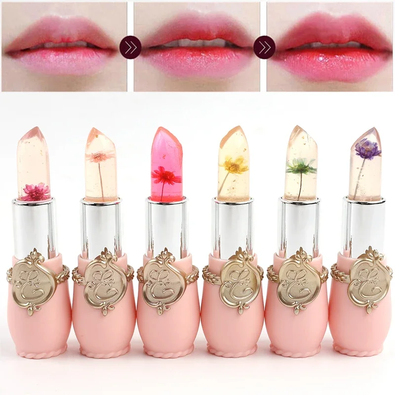 1 Pz Rossetti Che Cambiano Colore Trasparente Gelatina Fiore Rossetto Impermeabile Rossetti Idratanti A Lunga Durata Trucco Cosmetico