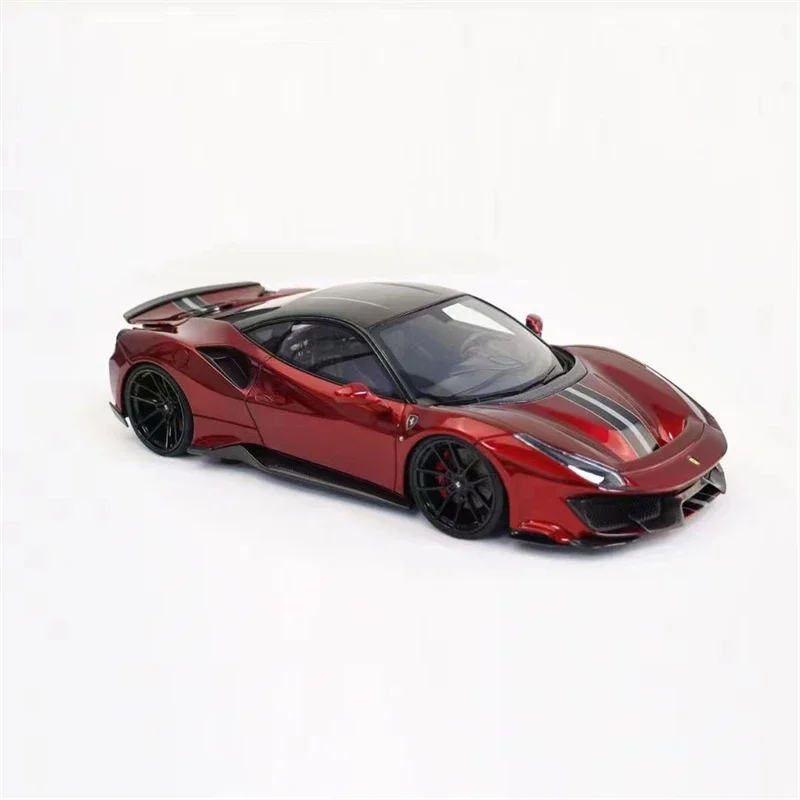 Dcm 1:64 Novitec 488 Pista Candy Red / Original Red / Purple Limited999 Diecast Model Car