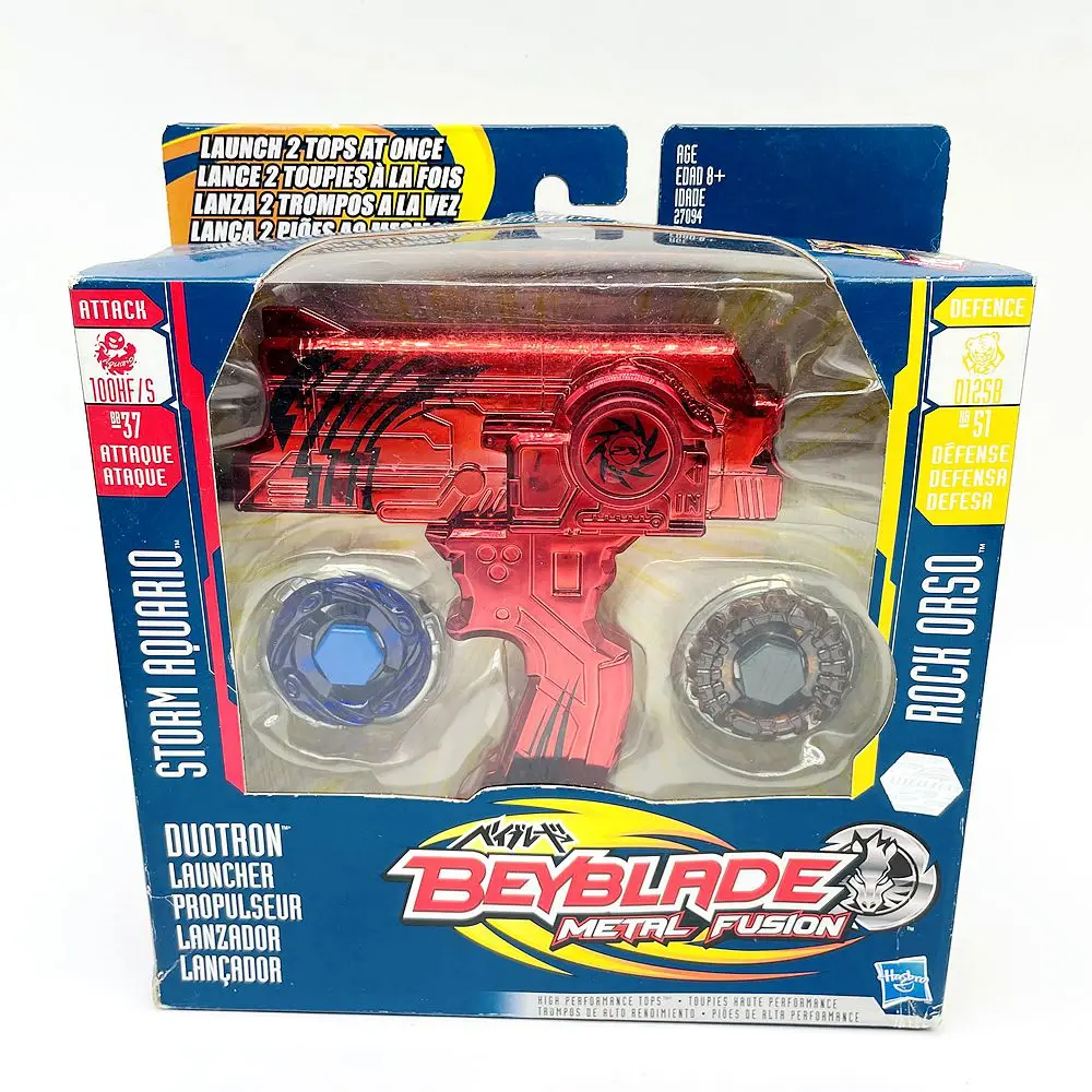 Genuine Beyblade Metal Fusion Bb-37 100Hf/4 Attaque & Beys Bb-51 Ataque Storm Aquario Roch Esso In Stock Rare Retro Limited