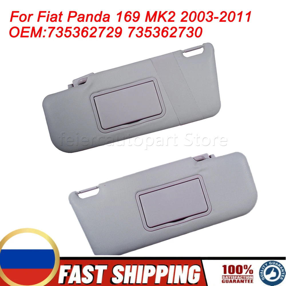 Per Fiat Panda 169 Mk2 2003-2011 Per Visiera Parasole Fiat Panda Sinistra O Destra Con Specchio E Tasca 735362729 735362730
