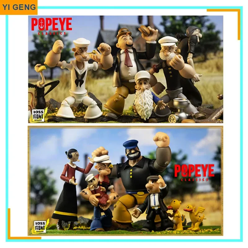 Originale Bfs Popeye The Sailor Man Popeye Father Wimpy Popeye Bluto Olive Oyl Wimp Anime Action Figure Statue Model Doll Kid Toy