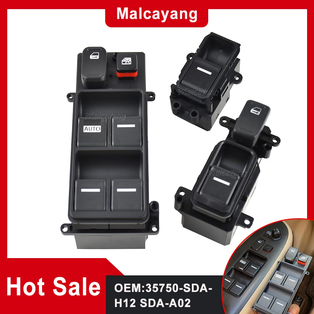 Muslimexayb Per Honda Accord Hybrid Sedan Master Pulsante Di Controllo Dell'Interruttore Dell'Alzacristallo Elettrico