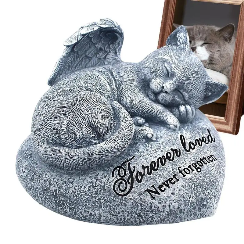 Personalizza Pet Cat Memorial Stone Cat Decor Statue All'Aperto Per Giardino Sleeping Cat Memorials & Funerary Cat Pet Lapidi
