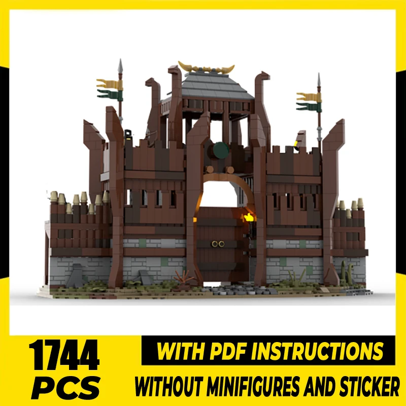 Magical Rings Movie Moc Building Blocks Gates Of Edoras Model Technology Bricks Fai Da Te Medievale Tempi Lotr Castle Toys