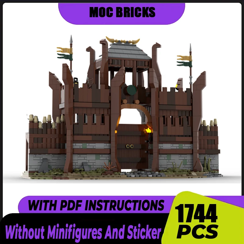 Magical Rings Movie Moc Building Blocks Gates Of Edoras Model Technology Bricks Fai Da Te Medievale Tempi Lotr Castle Toys
