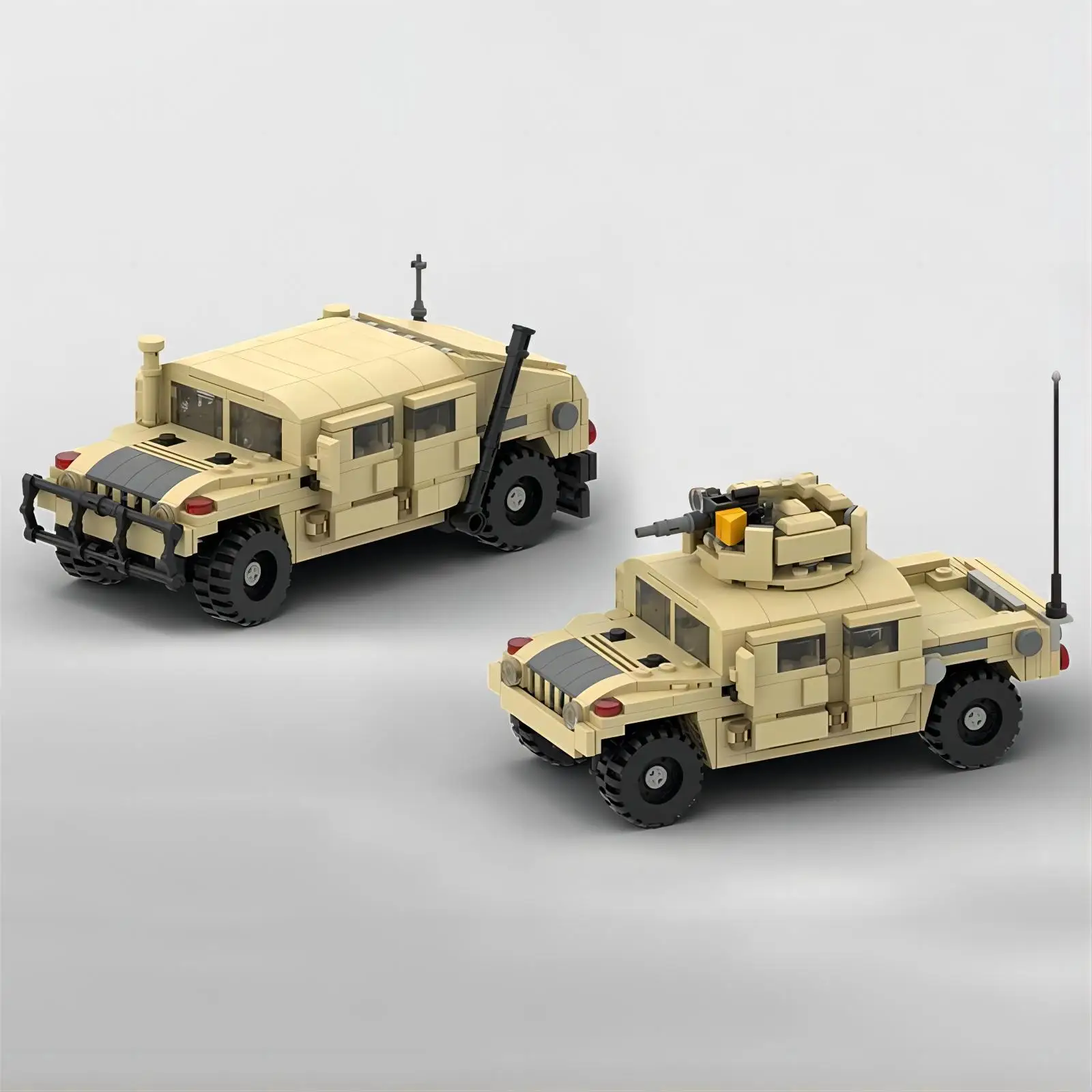 World War Ii Military U.S. Army Hmmwv Carrier Building Blocks Scala 1:35 Motorizzata Gun Blindato Veicolo Building Blocks