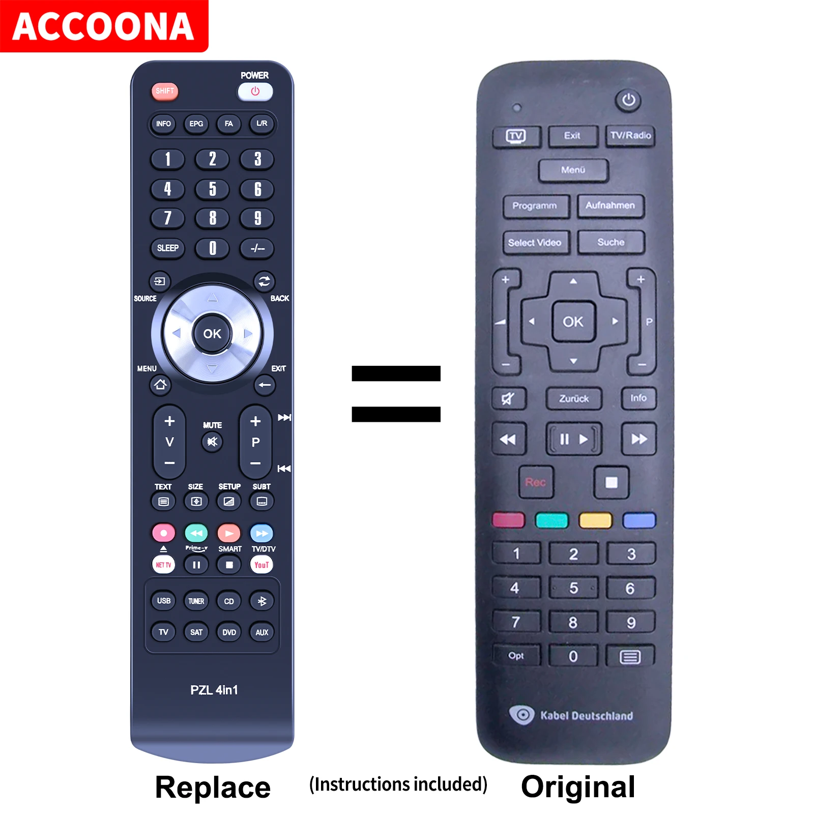 Telecomando Rc2634201/01B Per Kabel Deutschland Sagemcom Samsung Dci402Hd Dci85 Hd Rci88 -320 Rci88 - 1000 Smt-C7200