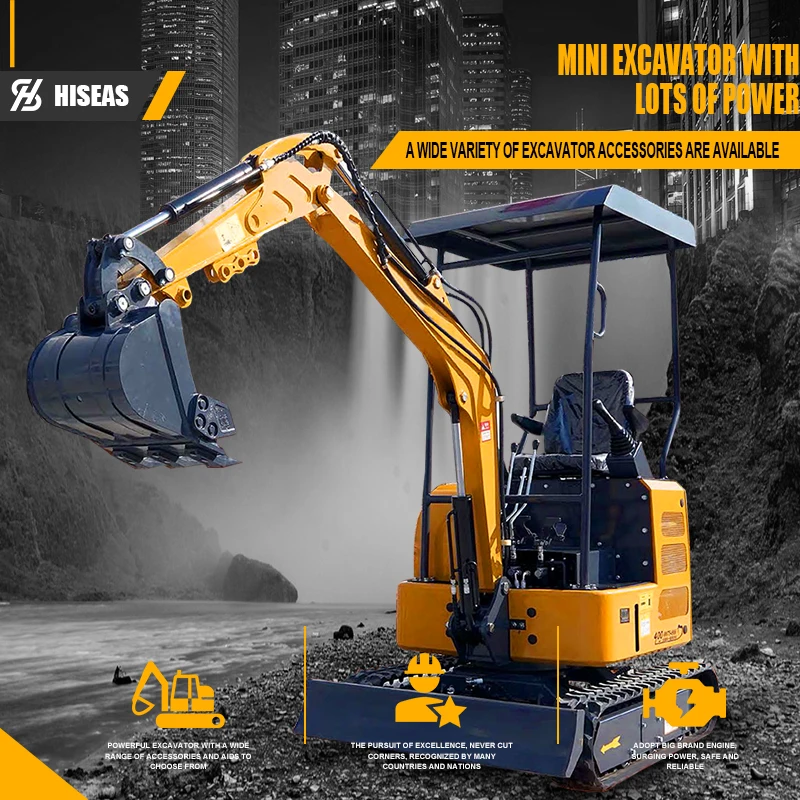 Cinese Nuovo Mini Escavatore Cingolato Escavatore Macchina Minibagger Farm Ce Epa Motore 1.7 2 Ton Mini Escavatore