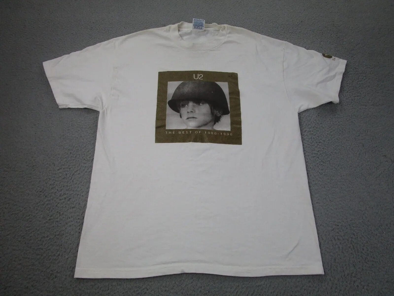 Camicia Vintage U2 Uomo Xl Bianco Best Of 1980-1990 Album 90S Y2K 2000S
