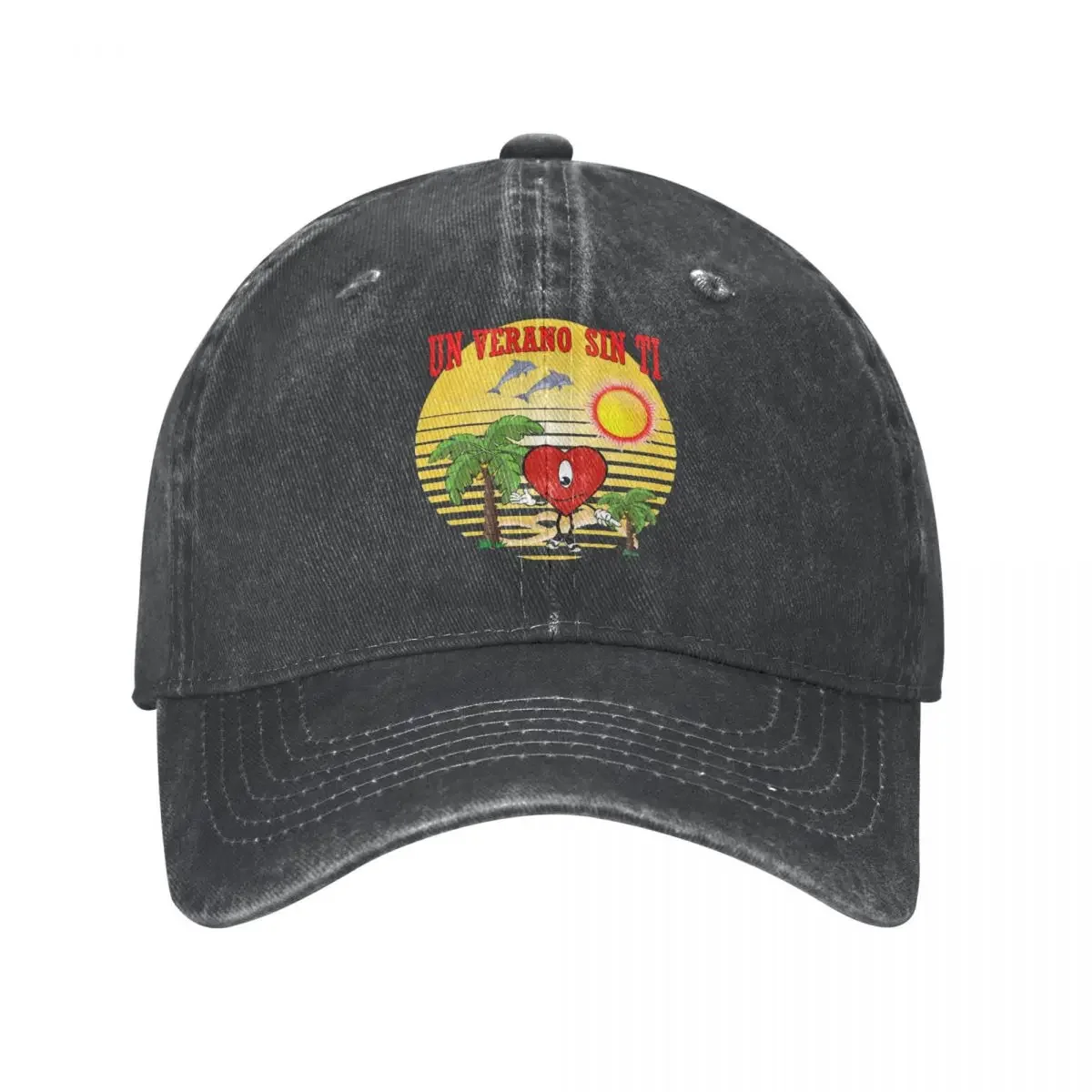 Vintage Washed Bad Bunny Coda Di Cavallo Berretto Da Baseball Donna Cappelli Snapback Un Verano Sin Ti Cap Hats