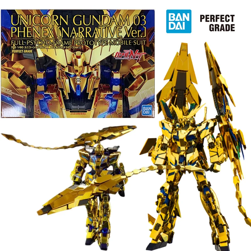 Bandai Pb Pg Unicorn Gundam 03 Phenex Storage Ver. 1/60 Kit Modello Action Figure Originale Da 30Cm Assemblare La Collezione Regalo Giocattolo
