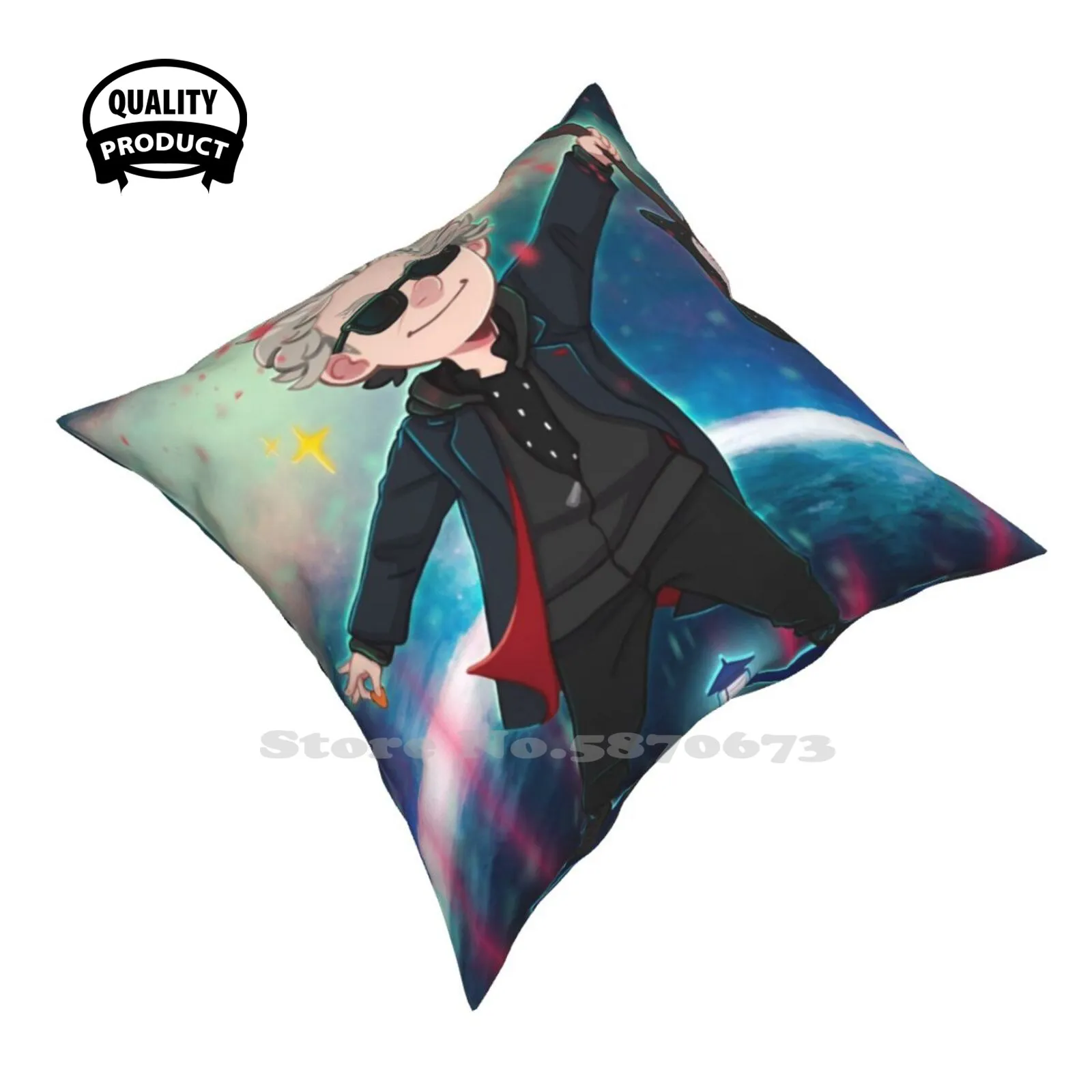 Rockstar 12 Morbida E Confortevole Federa 12 12Th Grazie Peter Capaldi Grazie Younpetercapaldi Blue Space Tardis Chibi Rockstar