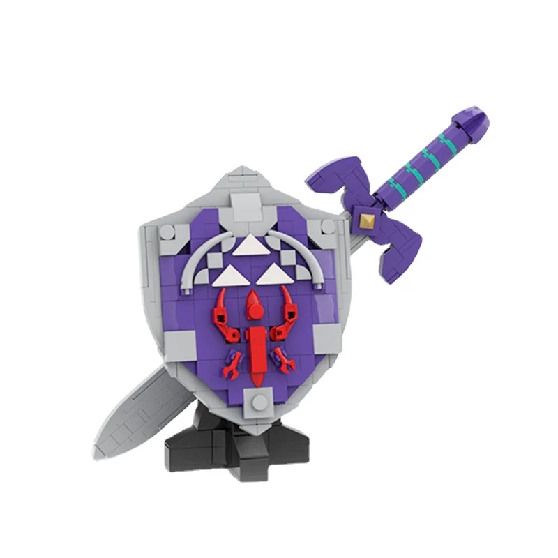Buildmoc Game Zeldaeds Rounds Master Sword Stable Hyrumeds Shield Dark Master Sword Model Building Blocks Creatività Giocattoli Per Bambini