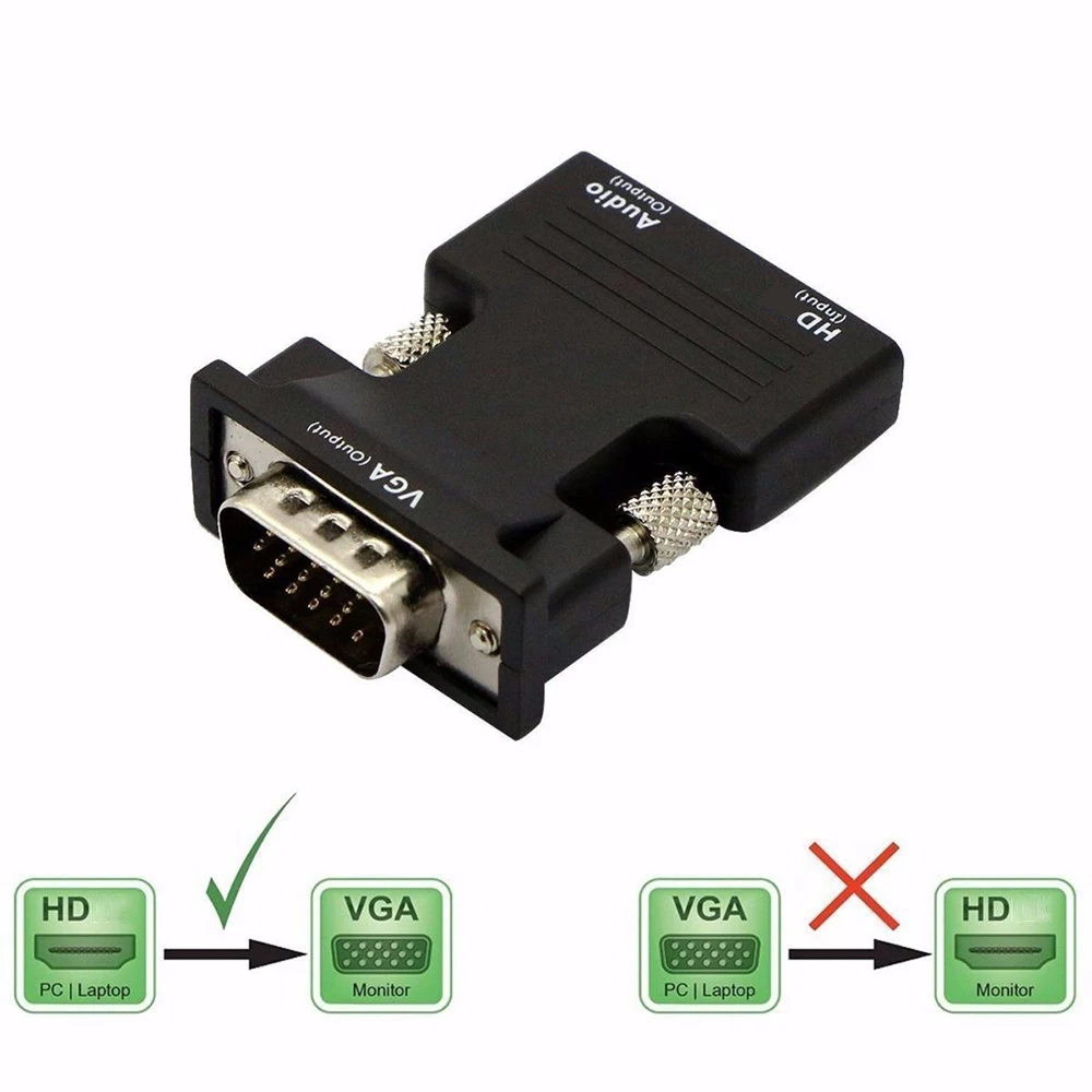 Cavo Hdmi Compatibile Con Vga Per Ps4 Monitor Pc Laptop Tv Proiettore Con Jack Da 3.5Mm Adattatore Compatibile Hdmi