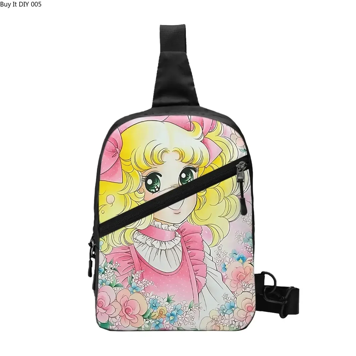 Candy Candy Sling Crossbody Chest Bag Men Cool Anime Manga Spalla Zaino Per Campeggio In Bicicletta