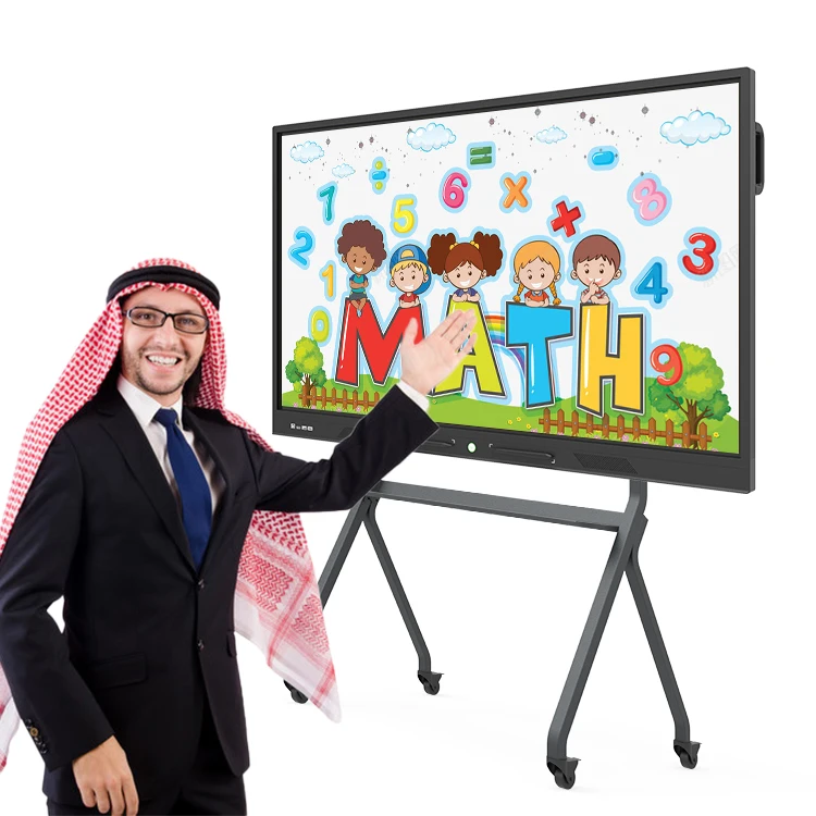 65 75 86 Pollici Tutto In Uno Lcd Portatile Interattivo 4K Ultra Hd Smart Borad Flat Tv Touch Screen Interattivo