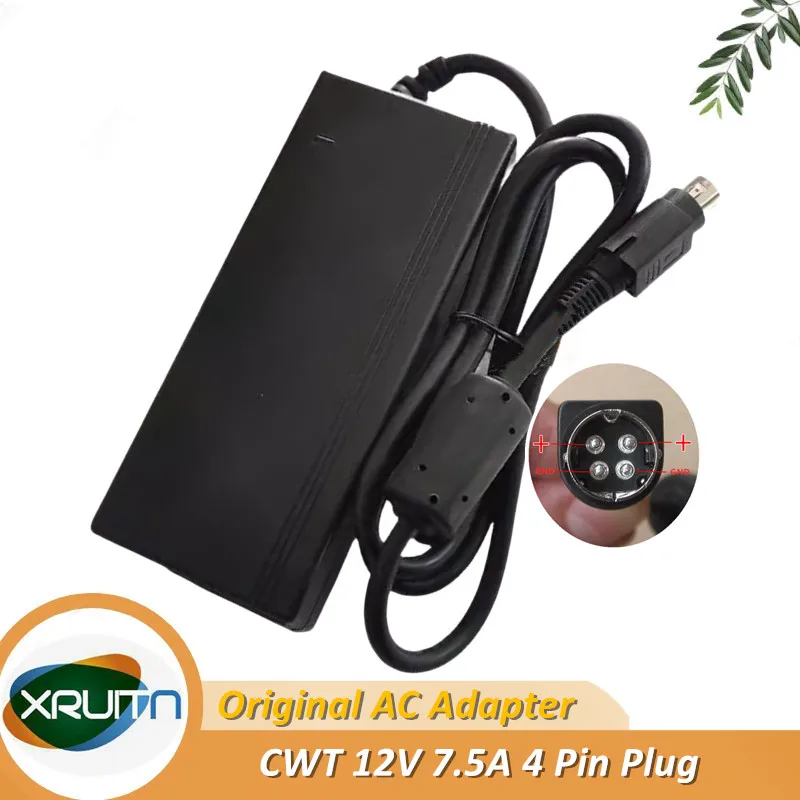 Caricabatterie Adattatore Ca Originale Cwt 12V 7.5A 90W Per Sinologia Nas-Server Ds416Play Enclosure Ds415Play Ds218Play Ds718 Alimentatore