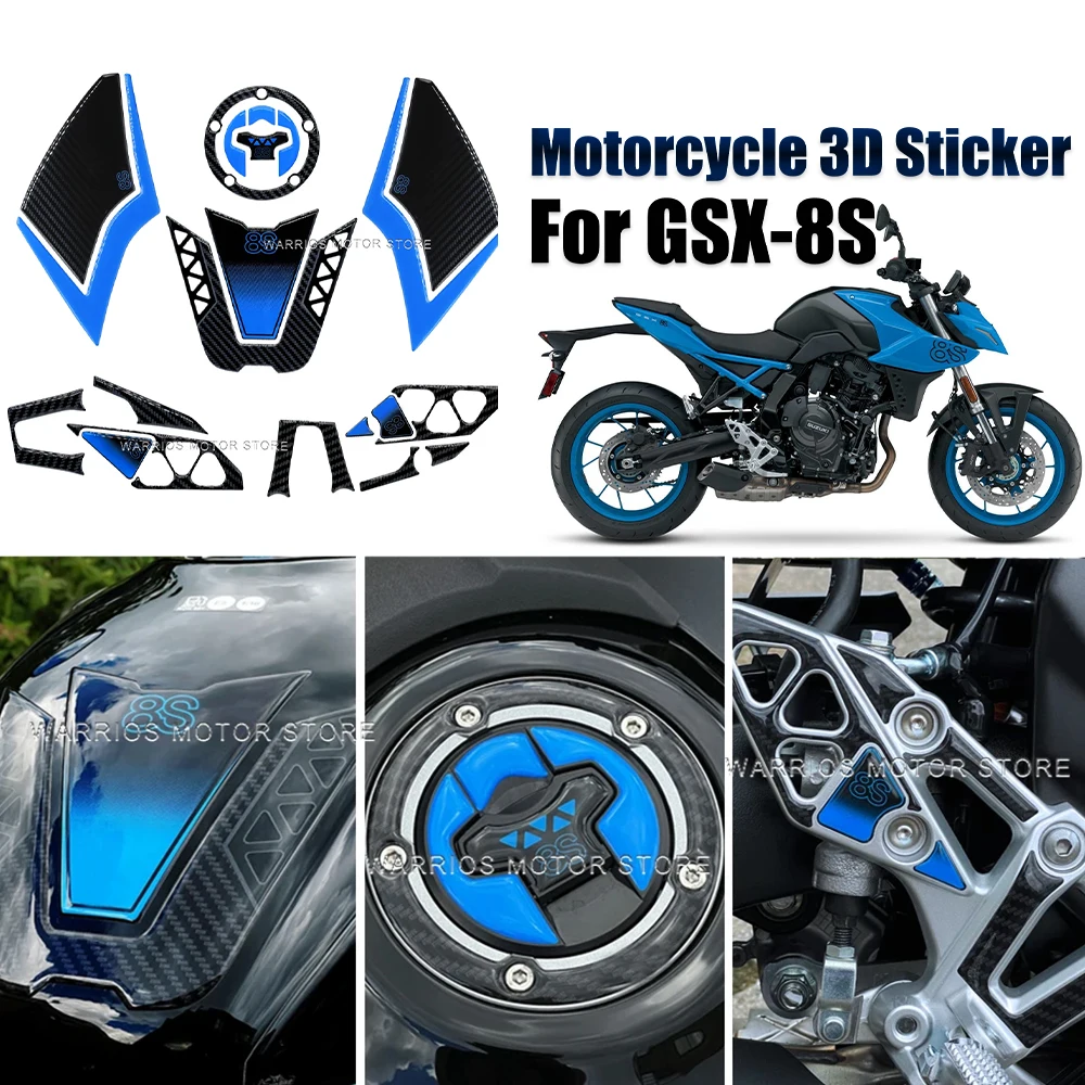 Per Gsx-8S Gsx 8S Gsx 8S Accessori Moto Sticker 3D Waterproof Tank Pad