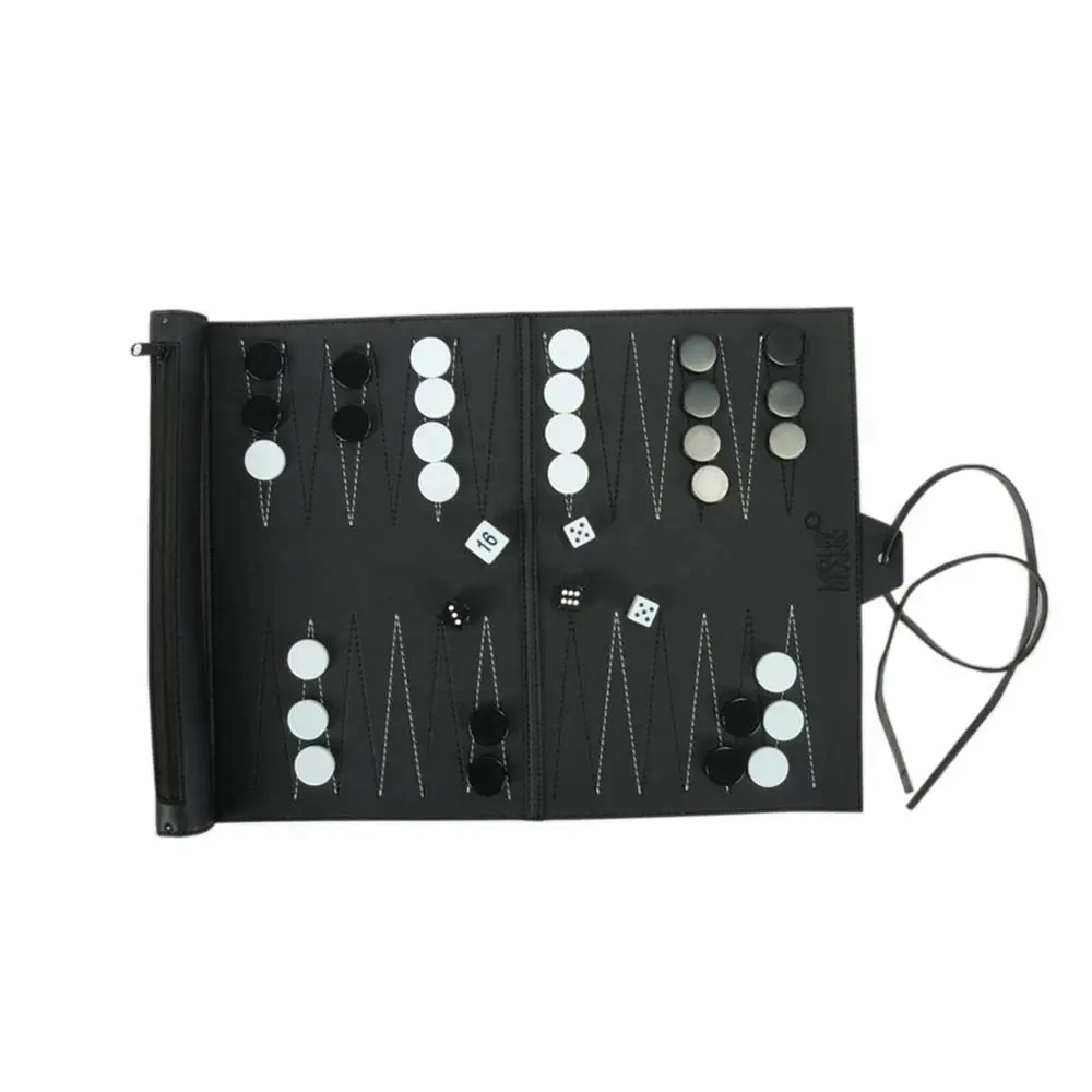Pu Travel Leisure Game Giochi Educativi In Pelle Roll-Up Backgammon Giocattolo Per Bambini Backgammon Set Scacchiera