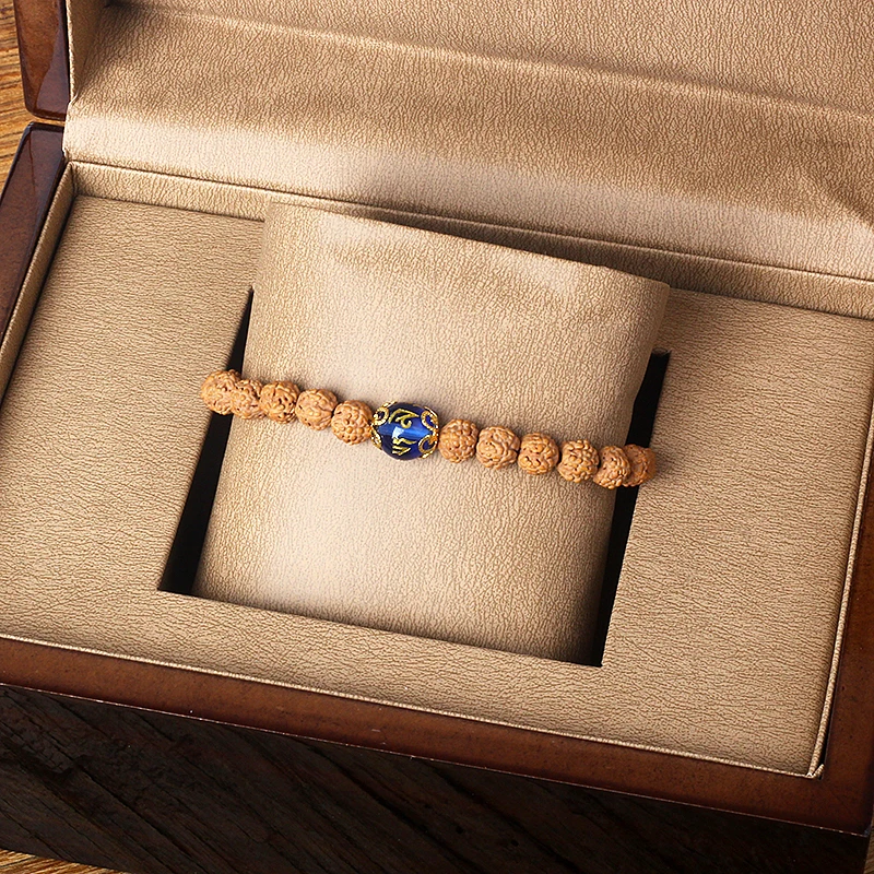 Vajra Bodhi Rudraksha Buddismo Tibetano Per Bracciali Uomo Cristallo Scrittura Perline Vajra Bodhi Rudraksha Bracciale Uomo Mala Gioielli