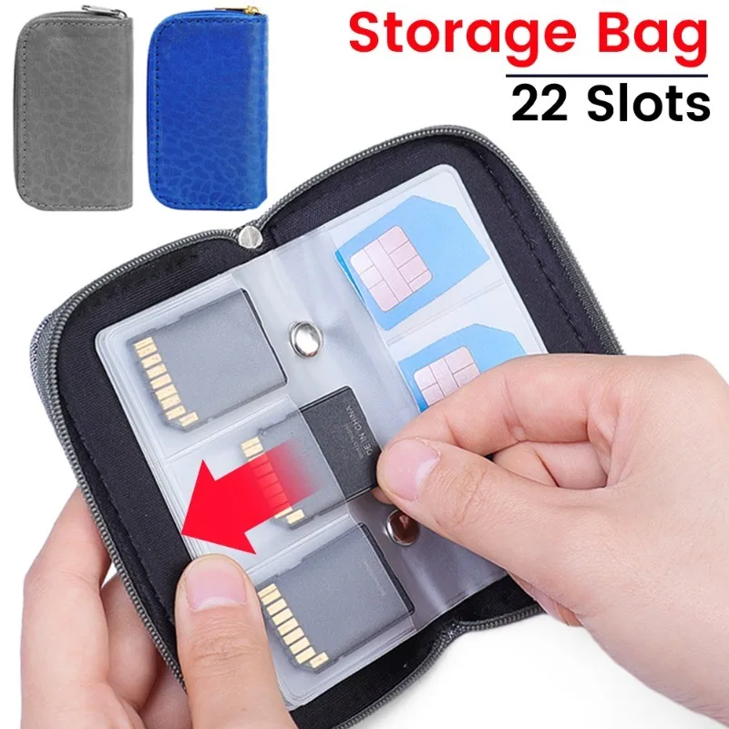 22 Slot Universal Sd Card Holder Case Memory Card Storage Organizer Per 18 Sd Sdhc Card 4 Cf Card Mini Borsa Impermeabile Portatile