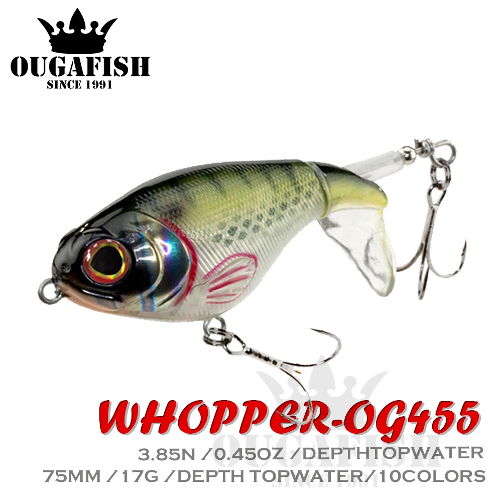 2021 Whopper Plopper Fishing Lure Topwater Baits Accessori Weights17G 75Mm Pesca Saltwater Lures Isca Artificial Pike Fish