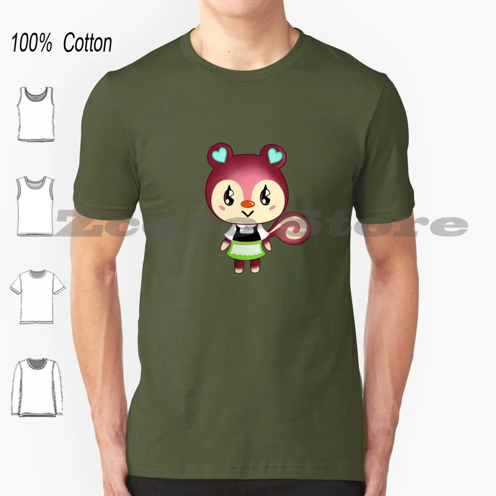 Carino, Animale Scoiattolo T Shirt 100% Cotone Confortevole Di Alta Qualità Animale Papavero Animale Papavero Animale Fan Art Carino